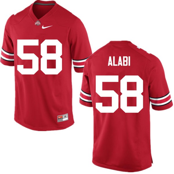 Ohio State Buckeyes #58 Joshua Alabi Men Stitch Jersey Red